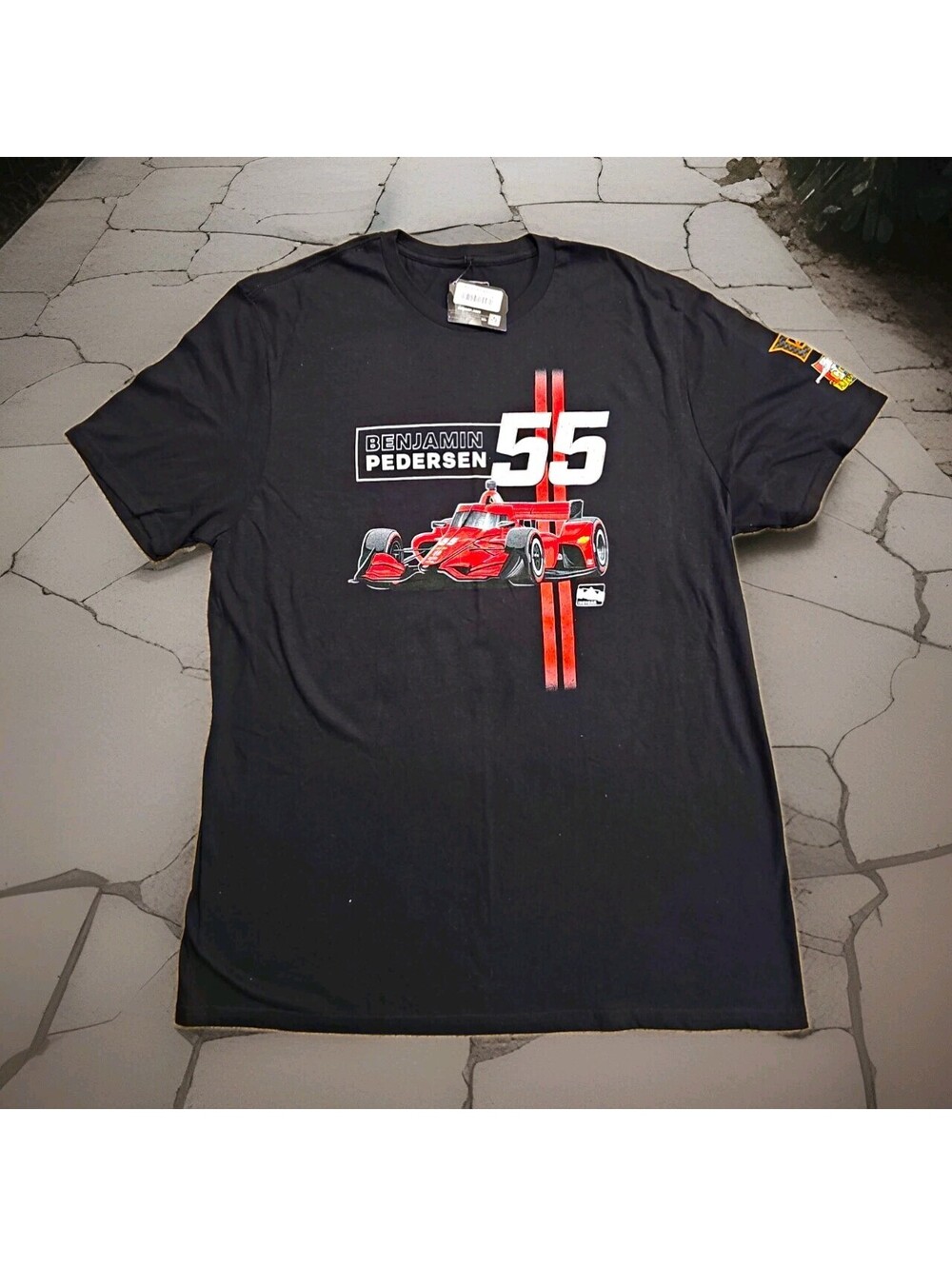 Benjamin Pedersen #55 Shirt AJ Foyt Racing IndyCar Black Graphic T-Shirt Size XL